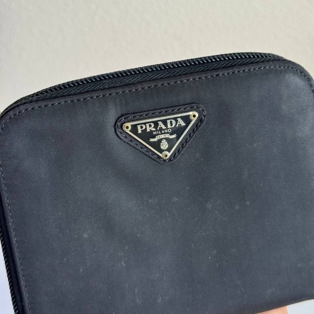 Prada Nylon Black Zip Around Wallet - Picture 2 of 12